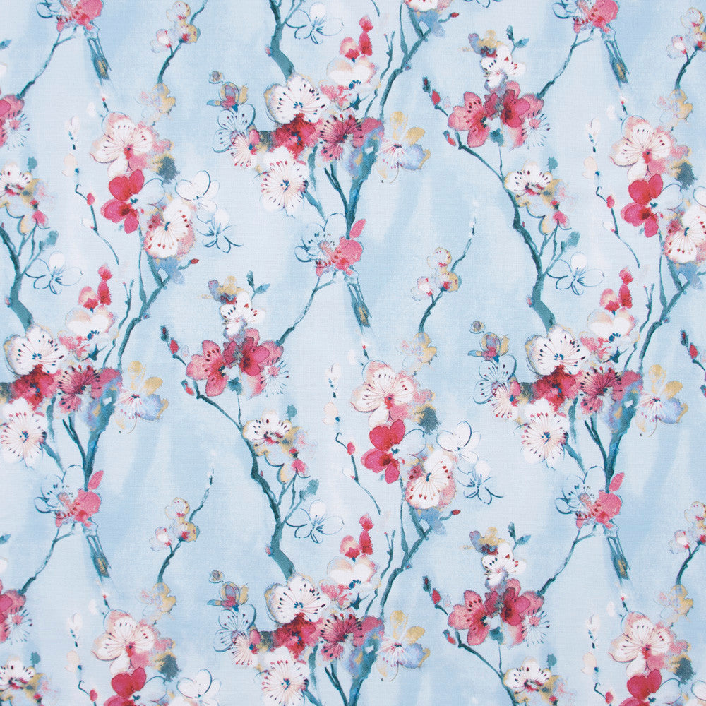 Another Time Mist by Carole Designer Fabric Bluebird 100% Cotton S Korea Passes 15,000 Double Rubs Wyzenbeek Horizontal: 27.25 and Vertical: 26 54 - Swanky Fabrics -