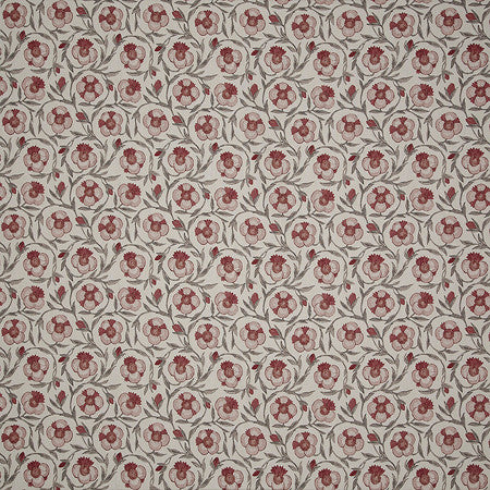 Playing Field Woodrose by Carole Fabric Sunset Serenade 50% Cotton, 35% Viscose, 15% Linen India  10 1/4" V, 11" H 55""  - Fabric Carolina -