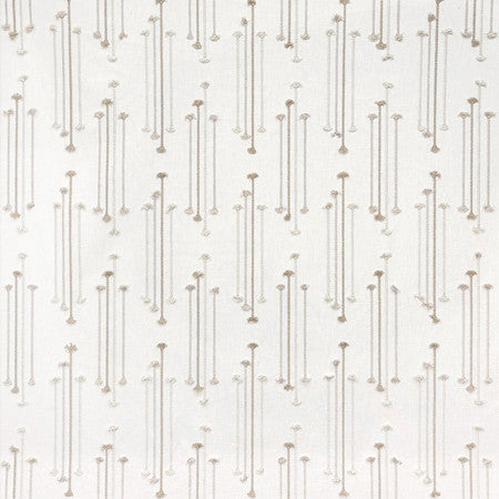 Straight Forward Dove by Carole Fabric Neutral Ground Base: 52% Cotton, 48% Polyester Embr: 100% Rayon India  12 5/8" V, 6 3/4" H 51""  - Fabric Carolina -