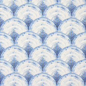 Mosaic Fan Bluebell by Carole Fabric