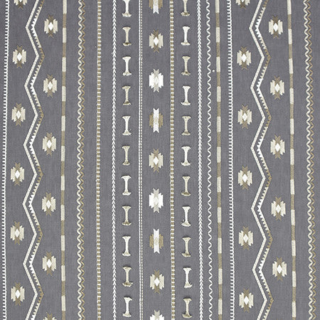 Put A Bow On It Stone by Carole Designer Fabric Moonstone 52% Cotton, 48% Polyester India 9,000 Wyzenbeek Double Rubs 9 1/4" V, 17 3/8" H 52.25" - Swanky Fabrics -