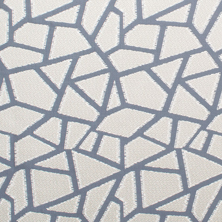 All Angles Delft by Carole Designer Fabric Radiance 100% Polyester Turkey 18" V, 10" H 58" - Swanky Fabrics -