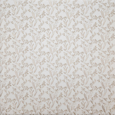 Chipper Natural by Carole Designer Fabric Neutral Ground Base: 71% Polyester, 29% Cotton Embr: 100% Polyester India 9 1/2" V, 6 3/4" H HD 54 1/4"" - Swanky Fabrics -