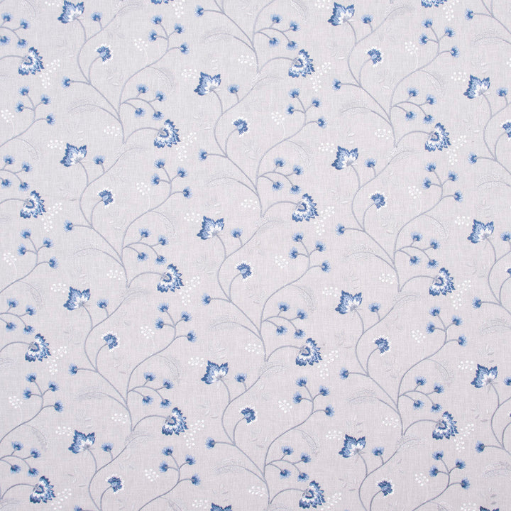 Until You Cornflower by Carole Designer Fabric Bluebird 52% Cotton, 48% Polyester India Passes 30,000 Double Rubs Wyzenbeek Horizontal: 17.25 and Vertical: 9.125 52 - Swanky Fabrics -