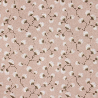 Petal Leaf Blush by Carole Fabric Sandalwood 50% Polyester, 50% Cotton India N/A Horizontal: 25 1/4" and Vertical: 15 3/8" V 51" - Fabric Carolina -