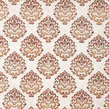 Diamond Within Rust by Carole Fabric English Garden 59.7% Cotton, 39.9% Linen, 0.4% Polyester 2,000 Martindale Circular Rubs 9 1/2" V, 8 3/4" 52" - Fabric Carolina -