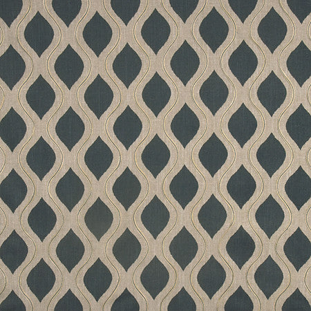 Bond Between Slate by Carole Designer Fabric Muse 60% Cotton, 20% Polyester,15% Rayon, 5% Linen India 5 3/4" V, 5 1/4" H 52" - Swanky Fabrics -