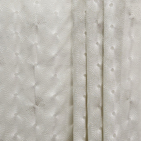 <p>Be Happy Fog by Carole Designer Fabric</p><p><strong>Required Minimum Quantity Purchase: 2 yards</strong></p><p>Book: Sheer Delight</p><p>Content: Base: 88% Polyester, 12% Cotton Embr: 100% Polyester</p><p>Origin: </p><p>Performance: N/A</p><p>Repeat: 12 1/2" V, 12 5/8" H</p><p>Width: 50 1/2*"</p>