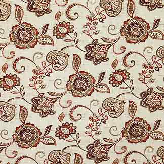Santa Cecilia Red by Carole Fabric Tango Red 55% Linen, 45% Rayon CHINA Passes 20,000 Double Rubs Wyzenbeek </p><p>Repeat: 13 4/5"V, 15"H 54" - Fabric Carolina -