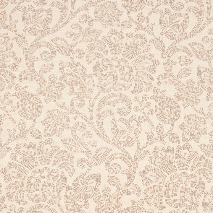 Few Words Linen by Carole Designer Fabric Pink Jade 100% Cotton India N/A Horizontal: 14.5 and Vertical: 24.5 54 - Swanky Fabrics -