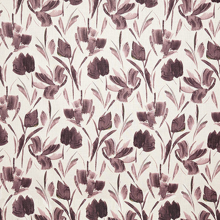 Gentle Garden Elderberry by Carole Fabric Dawn & Dusk 100% Cotton India 10,000 WYZENBEEK DOUBLE RUBS 26 1/2" V, 13 1/2" H 54"  - Fabric Carolina -