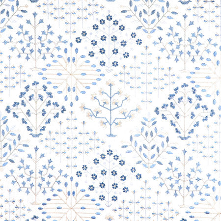 <p>Prosperity Island House by Carole Fabric</p><p><strong>Required Minimum Quantity Purchase: 2 yards</strong></p><p>Book: Forget Me Knot</p><p>Content: Base: 100% Cotton Embr: 100% Viscose</p><p>Origin: </p><p>Performance: N/A</p><p>Repeat: 15 1/2" V, 17 3/8" H</p><p>Width: 52*"</p>