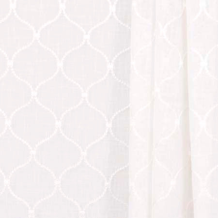 Rollover Ivory by Carole Fabric Sheer Intrigue 100% Polyester India N/A 4 3/8"V, 4" H 51"  - Fabric Carolina -