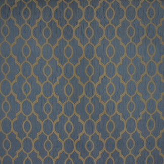 Big Statement Delft by Carole Fabric Treasure Trove 100% Polyester CHINA Passes 15,000 Double Rubs Wyzenbeek 8 1/4" V, 9 1/4" H 55"  - Fabric Carolina -