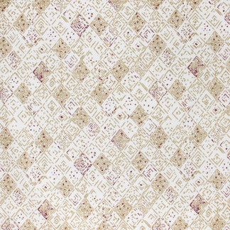Circa Aztec by Carole Designer Fabric Mulberry Sangria 90% Cotton, 10% Linen Pakistan N/A Horizontal: 24 7/8" and Vertical: 27" V 58" - Swanky Fabrics -