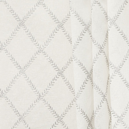 Get To The Point Silver by Carole Fabric Perfect Balance Base: 100% Polyester, Embr: 50% Cotton, 50% Rayon India 14,000 WYZENBEEK DOUBLE RUBS 6 1/4" V, 5 3/8" H 56.5"  - Fabric Carolina -