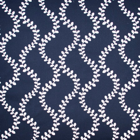 Come To Life Navy by Carole Fabric Bluebird 100% Cotton India N/A 7 5/8" V, 13" H 52"  - Fabric Carolina -