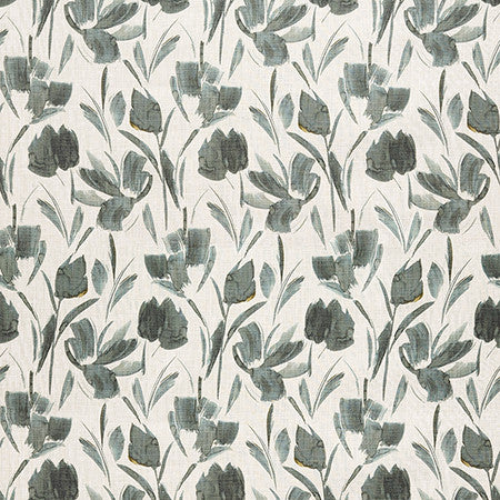 Gentle Garden Sea by Carole Fabric Evergreen 100% Cotton India 10,000 WYZENBEEK DOUBLE RUBS 26 1/2" V, 13 1/2" H 54"  - Fabric Carolina -