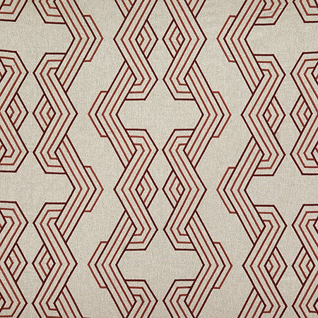 Unique Way Brick by Carole Fabric Shape Shifter Base: 60% Poly, 30% Cotton, 10% Linen Embr: 100% Spn Poly India  15" V, 12 3/4" H HD 50"  - Fabric Carolina -
