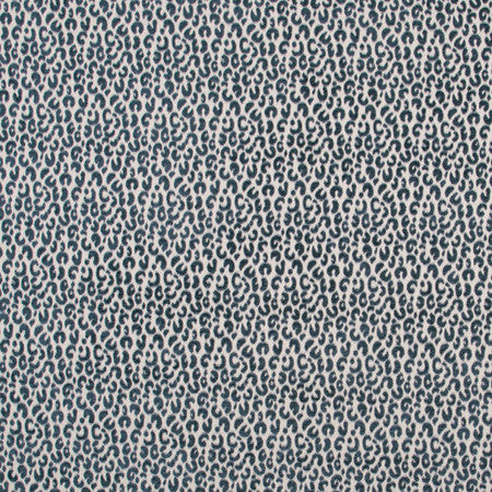 Snow Leopard Denim by Carole Fabric Jungle Safari 68% Rayon, 32% Polyester- Latex Backing China Passes 15,000 Double Rubs Wyzenbeek 4 1/4" V, 3 1/2" H 56"  - Fabric Carolina -