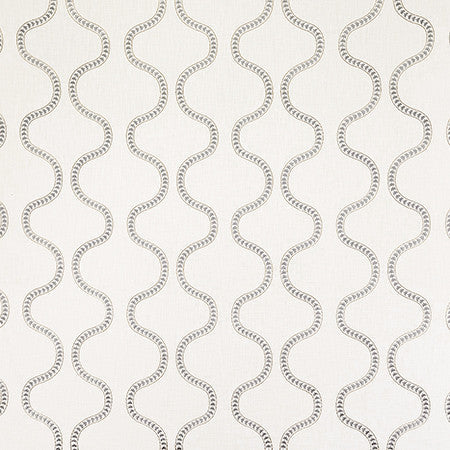Subsequent Silver by Carole Designer Fabric Shape Shifter Base: 100% Cotton Embr: 80% Cotton, 20% Viscose India 7 5/8" V, 9" H 51" - Swanky Fabrics -