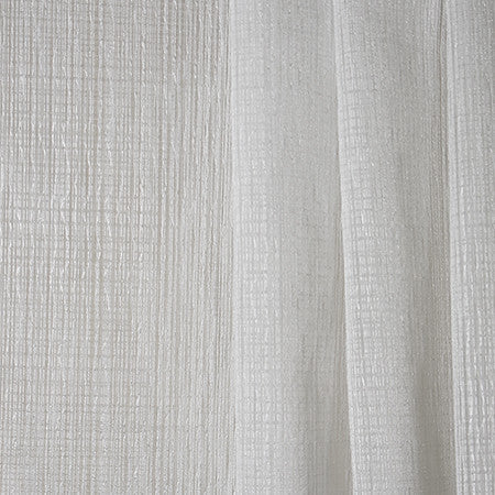 Slender Lines White by Carole Designer Fabric Sheer Philosophy 100% Polyester Turkey N/A </p><p>Repeat: None 118" - Swanky Fabrics -