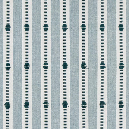 Homework Aegean by Carole Fabric Making Waves 82% Cotton, 18% Polyester N/A 3 7/8" V, 2" H 54" - Fabric Carolina -