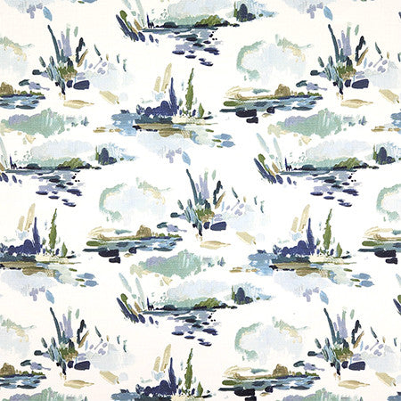 Palette Play Marine by Carole Designer Fabric Hidden Treasure 100% Cotton Spain 27" V, 13 1/2" H HD 54" - Swanky Fabrics -
