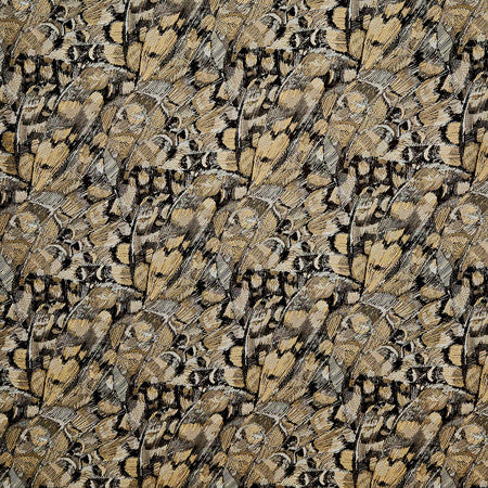 Make A Scene Toffee by Carole Designer Fabric Fearless 51% Polyester, 26% Rayon, 23% Viscose China 14 1/4" V, 14 1/2"H 57" - Swanky Fabrics -