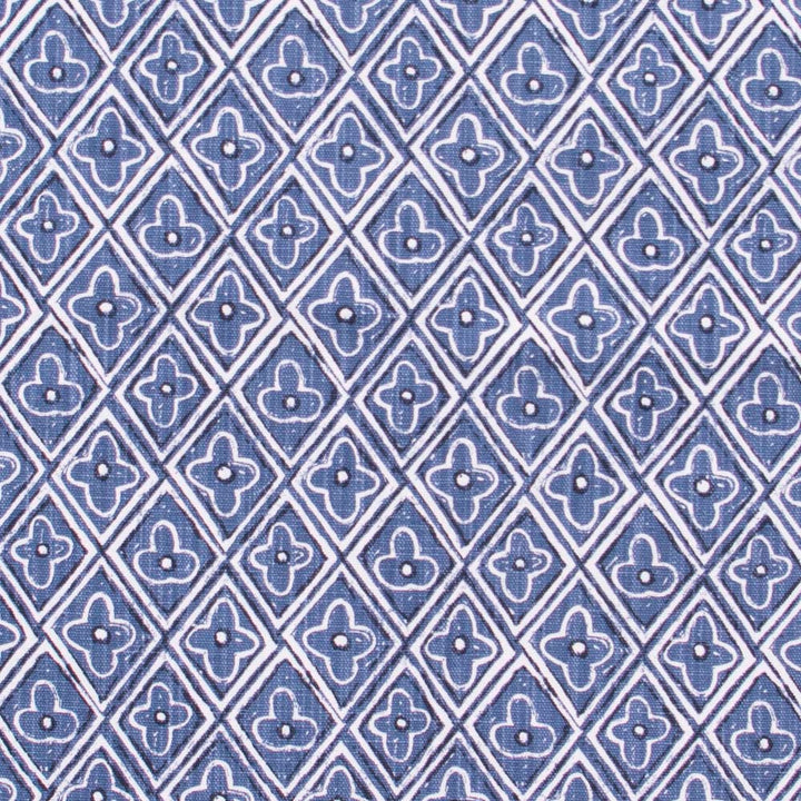 Sunny Outlook Cobalt by Carole Designer Fabric Wintermint 85% Cotton, 15% Linen USA 24,000 Wyzenbeek Double Rubs Horizontal: 4.5 and Vertical: 6.375 54 - Swanky Fabrics -