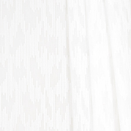 Buzz White by Carole Designer Fabric Sheer Marvel 100% Polyester TURKEY 14 3/4" V, 8 5/8" H 118" - Swanky Fabrics -