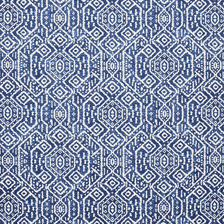 Rare Example Navy by Carole Fabric Artisan 100% Cotton PAKISTAN 50,000 Wyzenbeek Double Rubs 12 1/2" V, 13 1/2" H HD 56.5"  - Fabric Carolina -