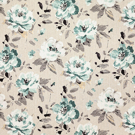 Trust Your Heart Stillwater by Carole Fabric Dewdrop 100% Polyester India  25" V, 13 1/2" H HD 55"  - Fabric Carolina -