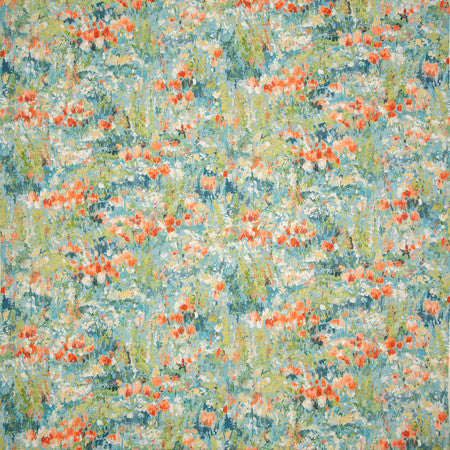 Sooner Than Later Marine by Carole Fabric Blue Crush 55% Linen, 45% Viscose UK  25 1/8" V, 27" H HD 55""  - Fabric Carolina -