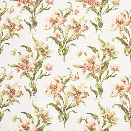 Vibrant Stems Petal by Carole Designer Fabric Wellington 100% Cotton SPAIN 30,000 Wyzenbeek Double Rubs 13 1/2" V, 13 1/2" H 54" - Swanky Fabrics -