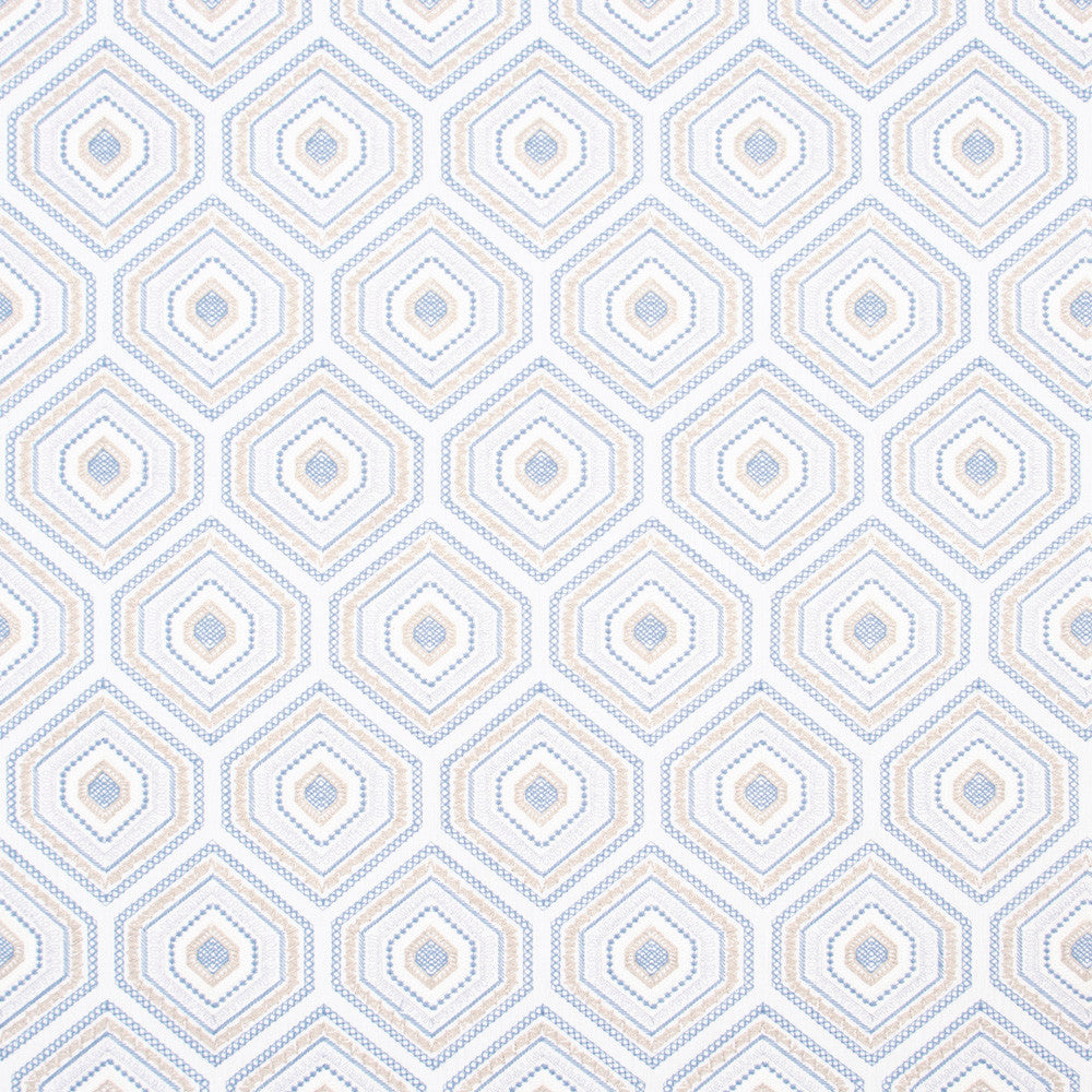Overcome Waterfall by Carole Fabric Bluebird 64% Polyester, 32% Cotton, 4% Linen India Passes 30,000 Double Rubs Wyzenbeek Horizontal: 6.25 and Vertical: 9.125 50.5 - Fabric Carolina -