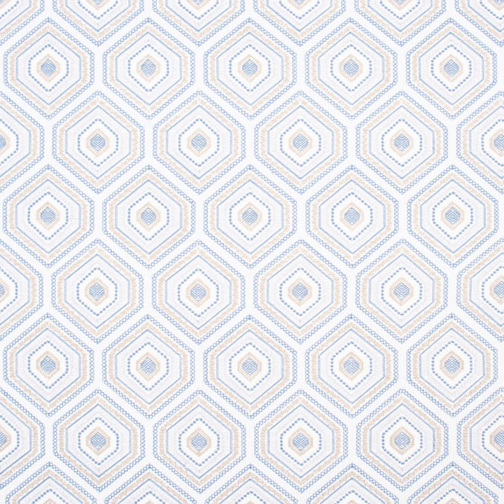 Overcome Waterfall by Carole Fabric Bluebird 64% Polyester, 32% Cotton, 4% Linen India Passes 30,000 Double Rubs Wyzenbeek Horizontal: 6.25 and Vertical: 9.125 50.5 - Fabric Carolina -