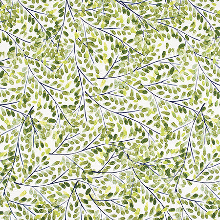 Fall Through Leaf by Carole Fabric Jade 55% Linen, 45% Viscose-Soil Repellent, Acrylic Backing China 12,000 Wyzenbeek Double Rubs 35 3/8" V, 27" H 56.5"  - Fabric Carolina -