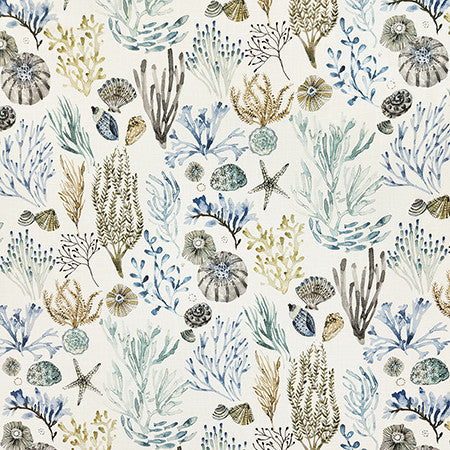 On The Coast Seamist by Carole Fabric Dewdrop 100% Cotton Spain  27" V, 13 1/2" H HD 54"  - Fabric Carolina -
