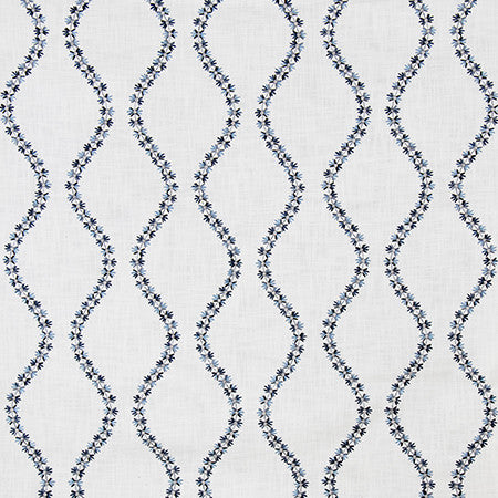 Garden Market Oceana by Carole Fabric English Garden Base: 100% Cotton Embr: 100% Viscose N/A 7 7/8" V, 6 1/4" H 52*" - Fabric Carolina -