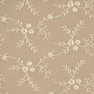 Primrose Natural by Carole Fabric Color Correct 100% POLYESTER CHINA NOT TESTED Horizontal: 7" and Vertical: 2 1/2" V 53" - Fabric Carolina -