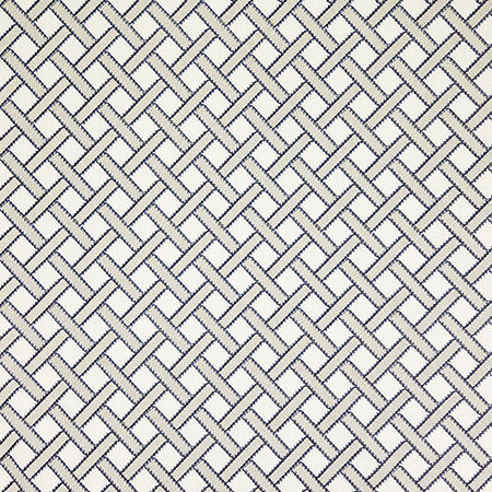 But Who Midnight Blue by Carole Fabric Shape Shifter Base: 100% Poly Embr: 78% Viscose, 22% Cotton India  3 1/8" V, 3" H 55"  - Fabric Carolina -