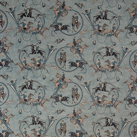 Take A Gamble Denim by Carole Designer Fabric Well Suited 55% Linen, 45% Rayon 50,000 Wyzenbeek Double Rubs 26" V, 27" H 54" - Swanky Fabrics -