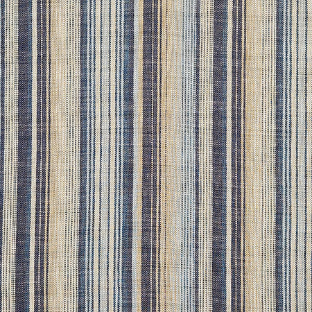 Boardwalk Stripe Denim by Carole Fabric Dawn & Dusk 100% Polyester India  13 1/2" H 55"  - Fabric Carolina -