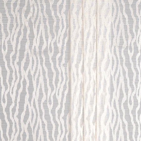 Jet Stream Parchment by Carole Fabric Sheer Impressions 100% Polyester N/A 7 1/2" V, 6 3/4" H 127" - Fabric Carolina -