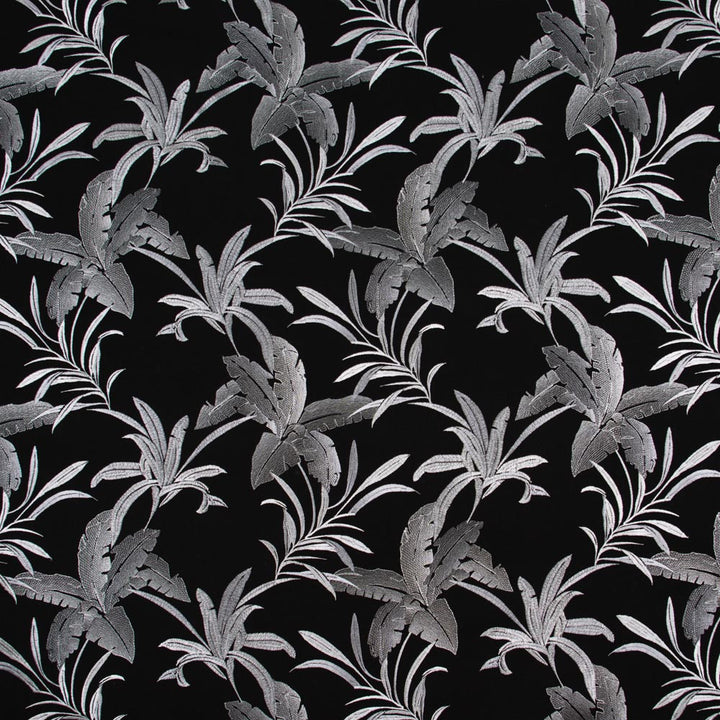 Take A Minute Noir by Carole Fabric Onyx & Ivory 54% Polyester, 42% Cotton, 4% Linen India Passes 15,000 Double Rubs Wyzenbeek Horizontal: 17 and Vertical: 18 54 - Fabric Carolina -