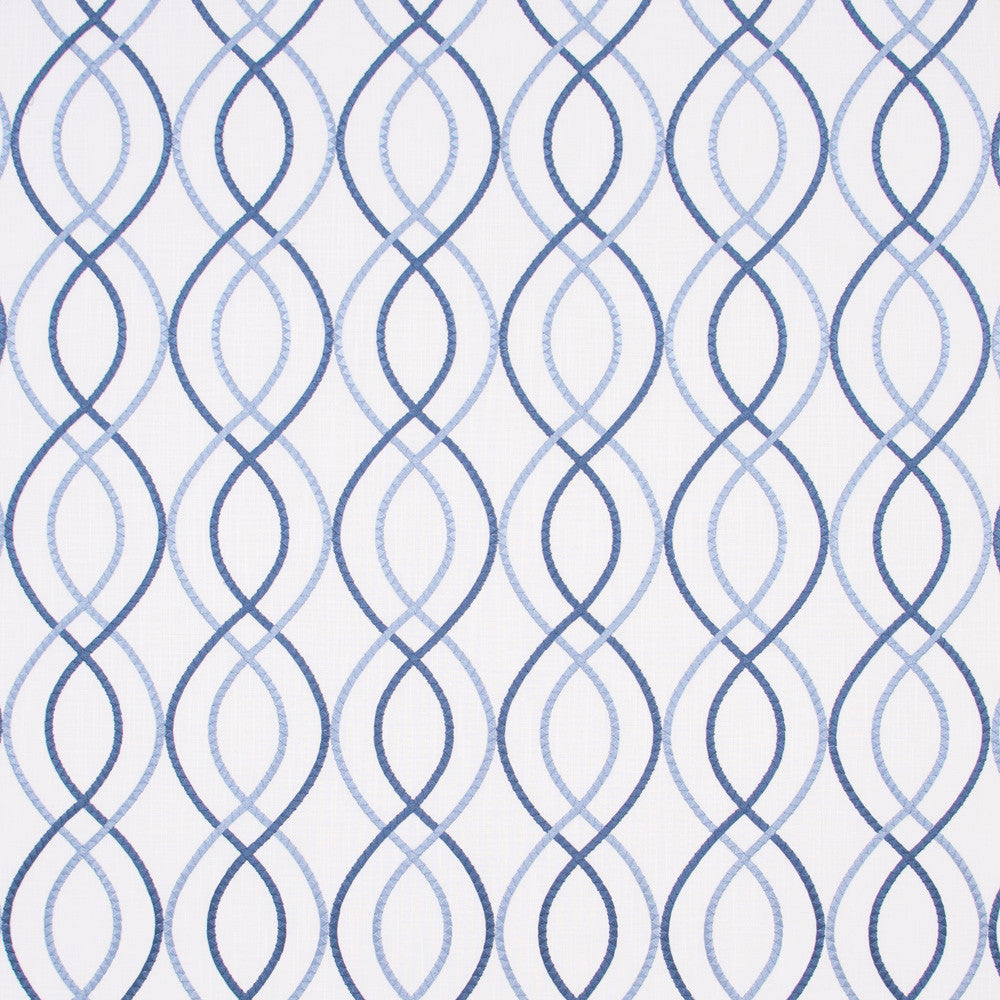 Drifting Away Marina by Carole Designer Fabric Bluebird 73% Cotton, 27% Polyester India Passes 30,000 Double Rubs Wyzenbeek Horizontal: 10.75 and Vertical: 12.5 54 - Swanky Fabrics -