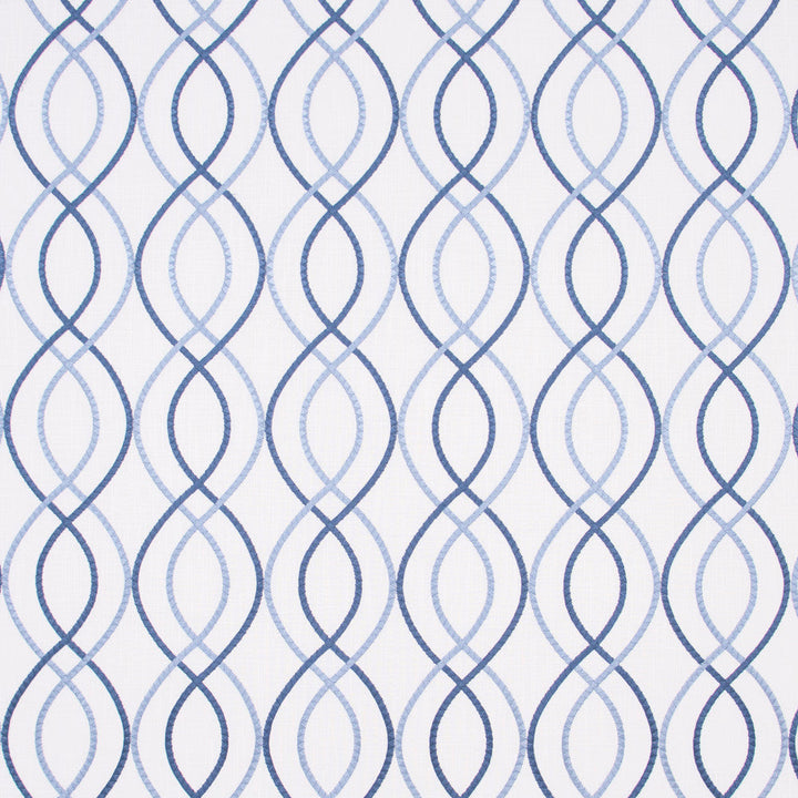 Drifting Away Marina by Carole Designer Fabric Bluebird 73% Cotton, 27% Polyester India Passes 30,000 Double Rubs Wyzenbeek Horizontal: 10.75 and Vertical: 12.5 54 - Swanky Fabrics -
