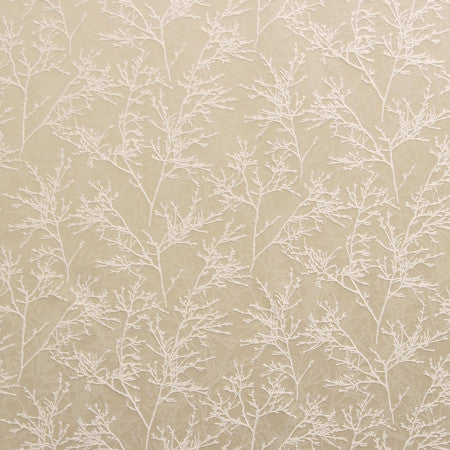 Bare Trees Alabaster by Carole Designer Fabric Marble & Brass 68% Polyester, 32% Viscose Turkey 13 3/4" V, 27 1/2" H 59" - Swanky Fabrics -