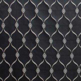 Starr Midnite by Carole Fabric Jackpot 99% POLYESTER, 1% LUREX CHINA Passes 15,000 Double Rubs Wyzenbeek </p><p>Repeat: 7 1/4" V, 3 1/4" H 58" - Fabric Carolina -